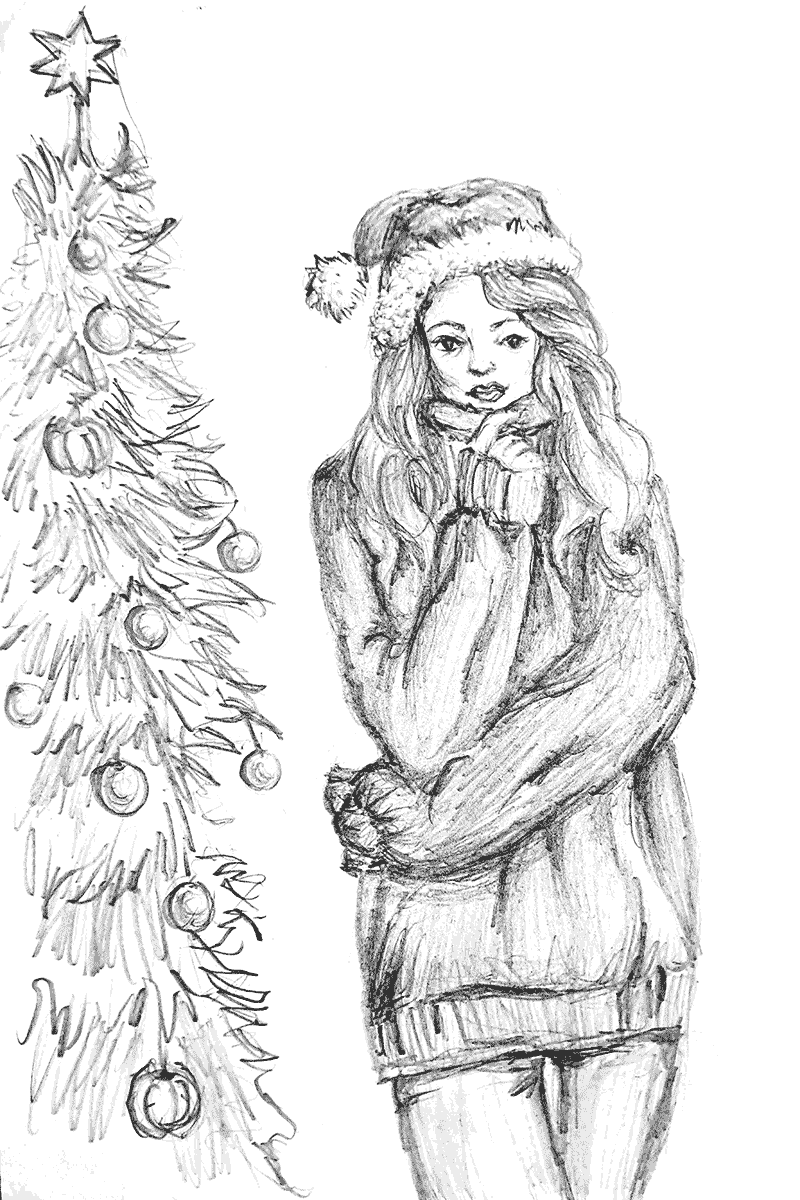 Christmas Girl Pose 6